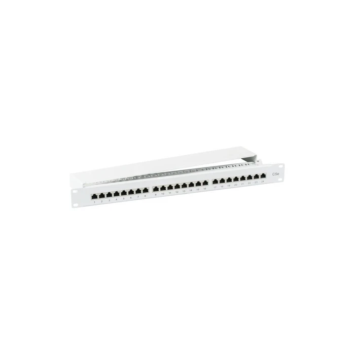 Patch Panel STP 24xRJ45 Cat.5e, 19" 1HE, RAL7035 γκρι - EFB Elektronik (37668.1M)