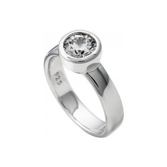 Diamonfire Γυναικείο δαχτυλίδι από ασήμι με ζιργκόν 7mm - Μέγεθος 16