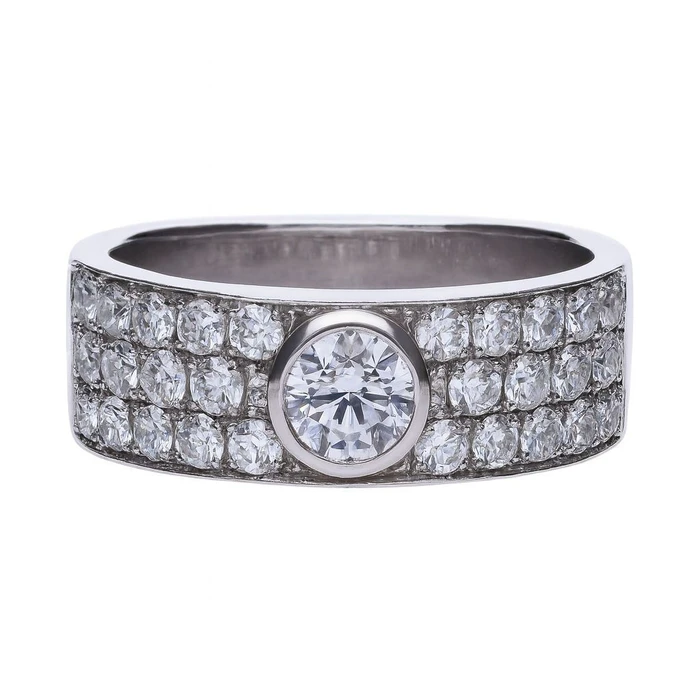 Diamonfire Women's Sterling Silver Ring with Zirconia, Size 17.5
