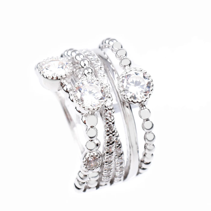 Diamonfire Γυναικείο Δαχτυλίδι με Ζιργκόν από Ασήμι, Μέγεθος 17