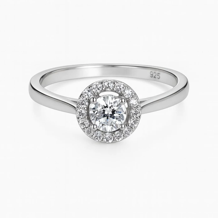 Diamonfire Women's Sterling Silver Ring with Zirconia, Size 16.5