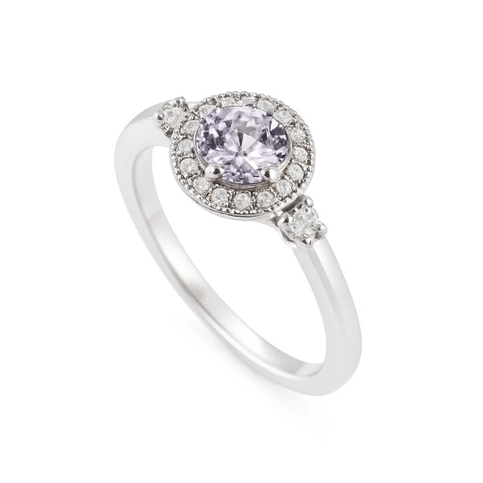 Diamonfire Women's Sterling Silver Ring with Grey Zirconia, Size 16.5