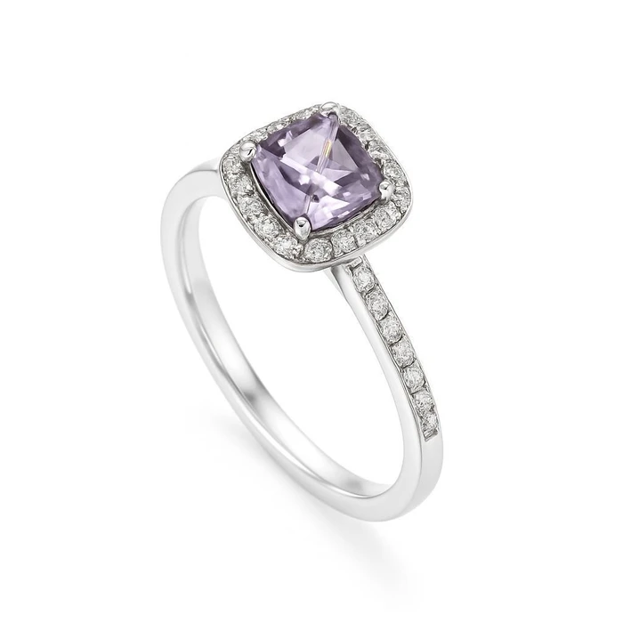 Diamonfire Women's Sterling Silver Ring with Grey Zirconia, Size 17