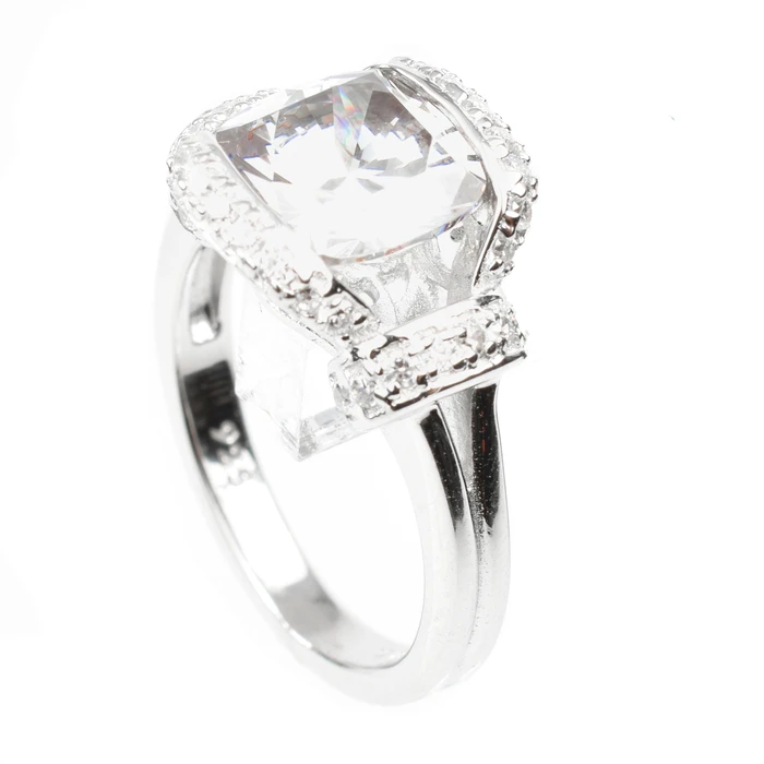 Diamonfire Γυναικείο Ασημένιο Δαχτυλίδι με Ζιργκόν, Μέγεθος 18