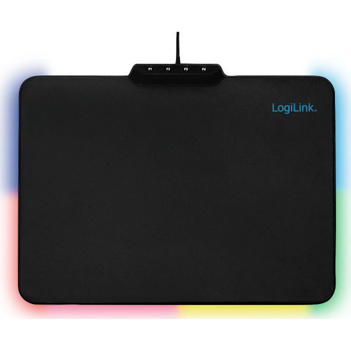 LogiLink ID0155 Gaming Mouse Pad Medium (360 x 260 mm) RGB Lighting Silicone Black