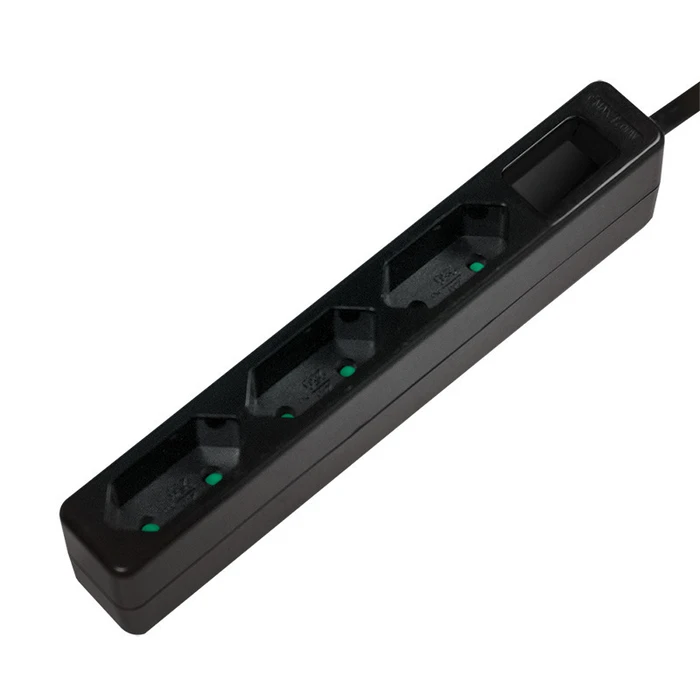LogiLink Outlet Strip, 3 Euro Sockets with Switch and 1.5 m Cable LPS229B