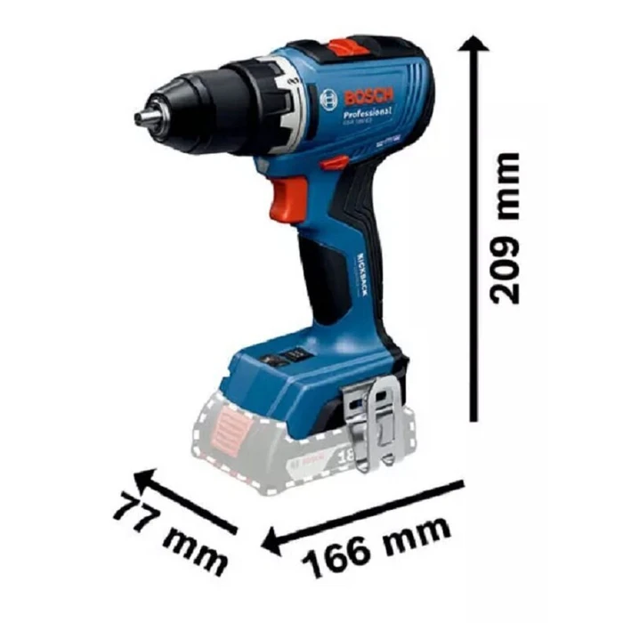 Bosch GSR 18V-65 Professional solo - Επαγγελματικό ασύρματο δραπανοκατσαβίδο 18V (solo, χωρίς μπαταρία και φορτιστή), μπλε