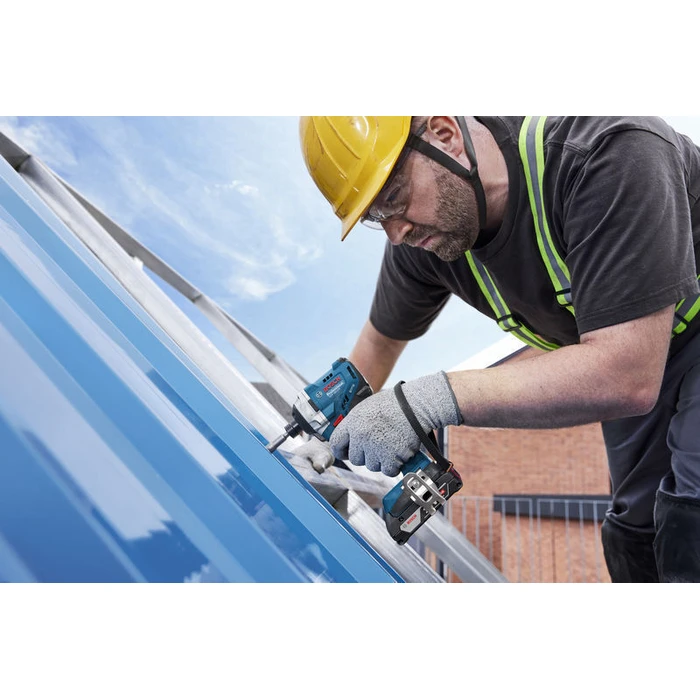 Bosch GDR 18V-215 Professional Cordless Impact Driver (18V, solo, blue, without battery and charger, in L-BOXX)