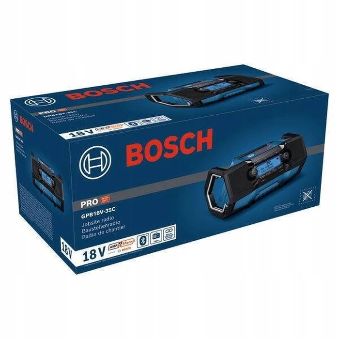 Bosch GP18V-3SC Επαγγελματικό Ραδιόφωνο Εργασίας (Μπλε/Μαύρο) DAB+/FM, Bluetooth, USB — Χωρίς Μπαταρία και Φορτιστή