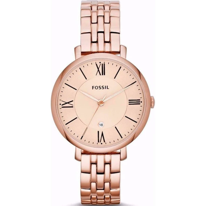 Fossil Women's 36mm Quartz Pink/Rose Gold Stainless Steel Bracelet Watch ES3435