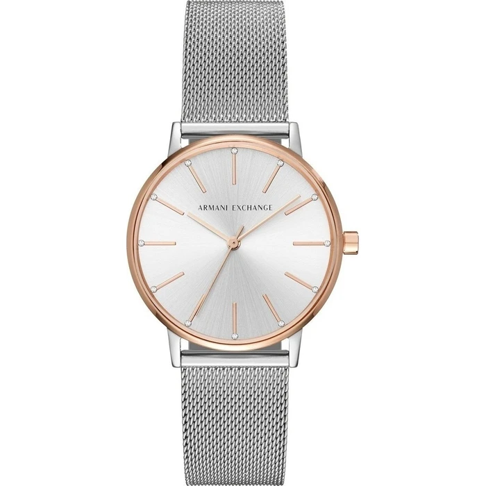 Armani Exchange Lola AX5537 Γυναικείο Ρολόι 36mm Με Ασημί Μεταλλικό Μπρασελέ (Milanese)