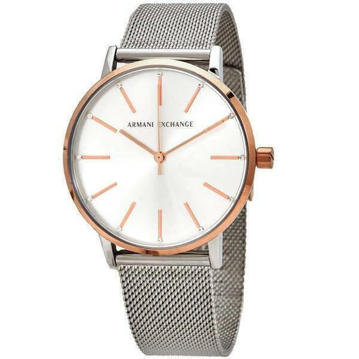 Armani Exchange Lola AX5537 Γυναικείο Ρολόι 36mm Με Ασημί Μεταλλικό Μπρασελέ (Milanese)