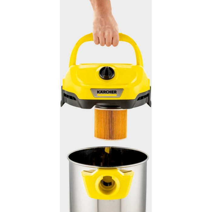 Ηλεκτρική Σκούπα Karcher 1.628-054.0 — Drum 15L, 1000W, Μαύρο/Κίτρινο