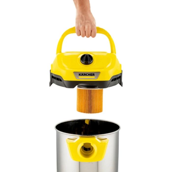 Ηλεκτρική Σκούπα Karcher 1.628-054.0 — Drum 15L, 1000W, Μαύρο/Κίτρινο