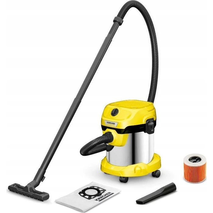 Ηλεκτρική Σκούπα Karcher 1.628-054.0 — Drum 15L, 1000W, Μαύρο/Κίτρινο