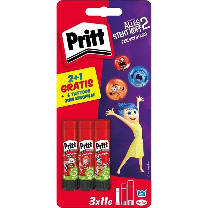 Pritt Κόλλα σε stick 3x11 g «Alles steht Kopf 2» (BTS2024)