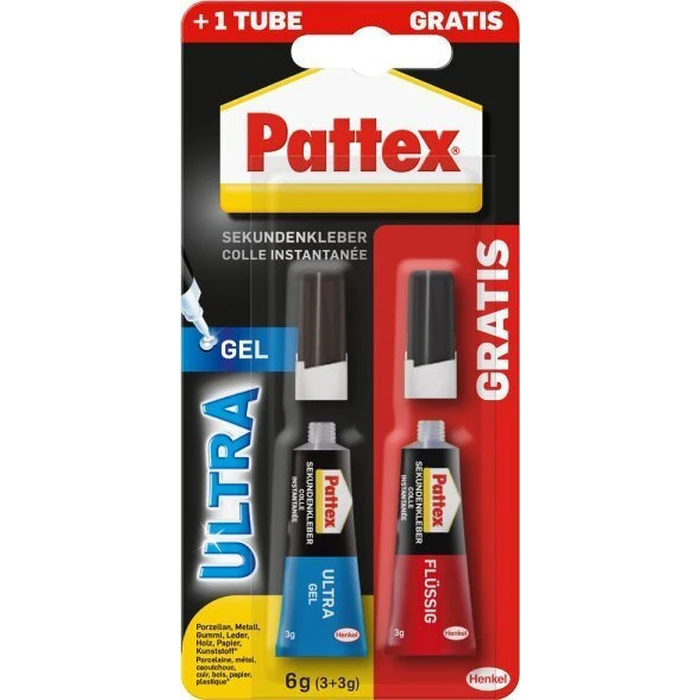Pattex Sekundenkleber Ultragel 3g + Flüssig 3g (free)