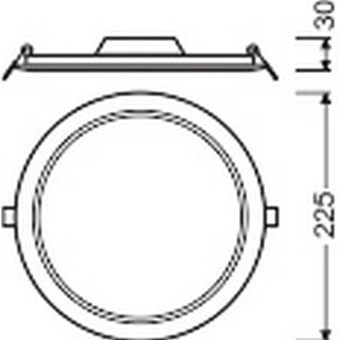 LEDVANCE Downlight Slim Round DN210 18W 4000K White