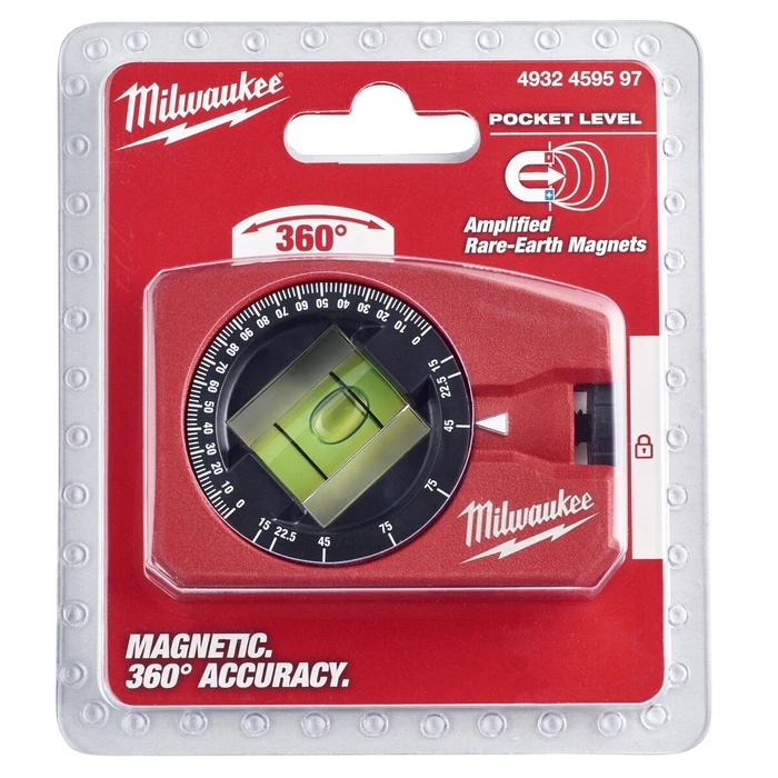 Milwaukee 4932459597 Plastic Magnetic Spirit Level 8 cm with 1 Vial