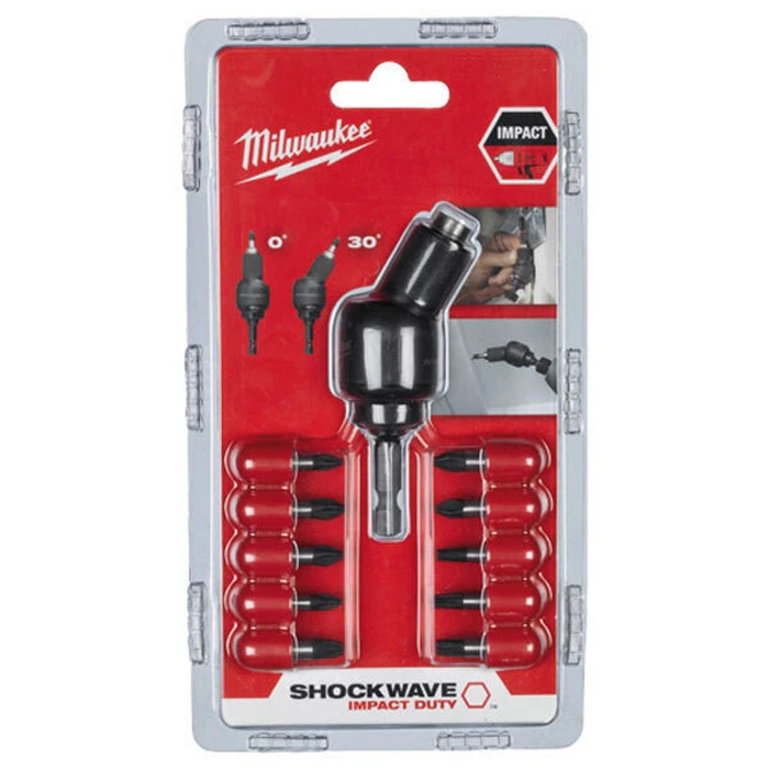 Milwaukee Knuckle Γωνιακό Τσοκ Εξάγωνο 1/4" με 10 Μύτες