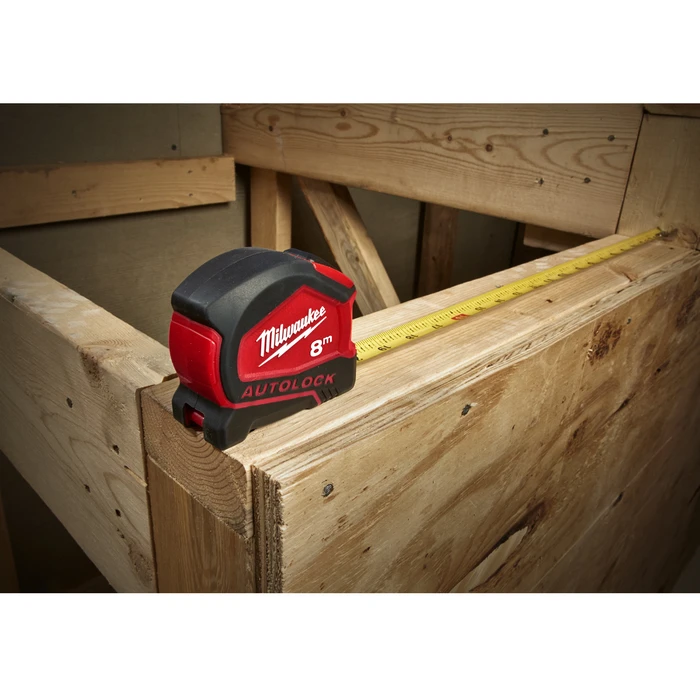 Milwaukee Autolock Tape Measure with Autolock 25mm x 8m (4932464664)