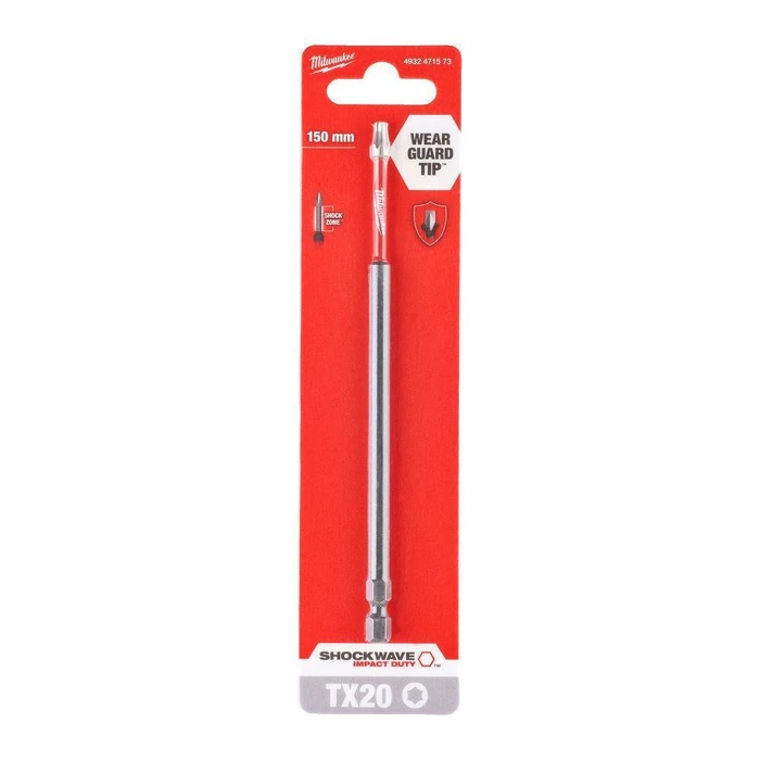 Milwaukee Shockwave Drill Bit with Hex Shank for Masonry / Building Materials 20 mm - 4932471573