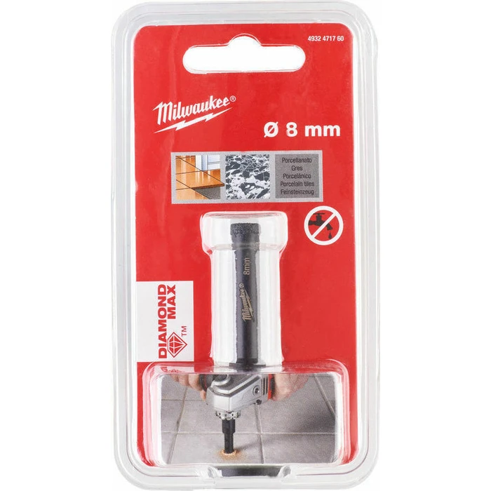 Milwaukee Diamond Hole Saw (Dry) M14 8mm