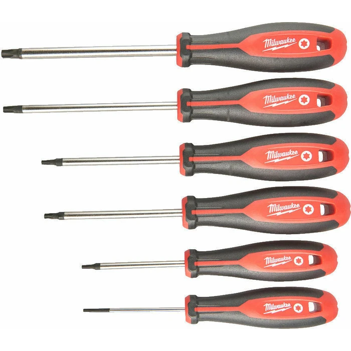 Milwaukee Set 6 Tri‑lobe Screwdrivers (PH1, PH2, SL3, SL4, SL5.5, SL6.5) - MPN 4932471809