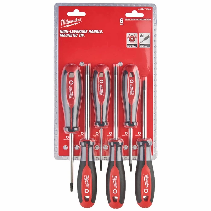 Milwaukee Σετ 6 Κατσαβίδια Tri‑lobe (PH1, PH2, SL3, SL4, SL5.5, SL6.5)