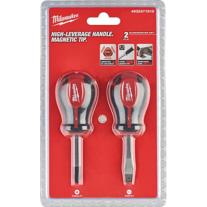 Milwaukee Trilobe Screwdriver Set PZ2 x45mm & SL6.5 x45mm – 2 pcs