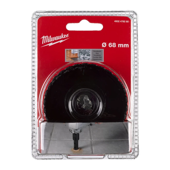 Milwaukee Diamond Hole Saw 68mm Dry Cutting for Metal & Tile (M14) - 4932478285
