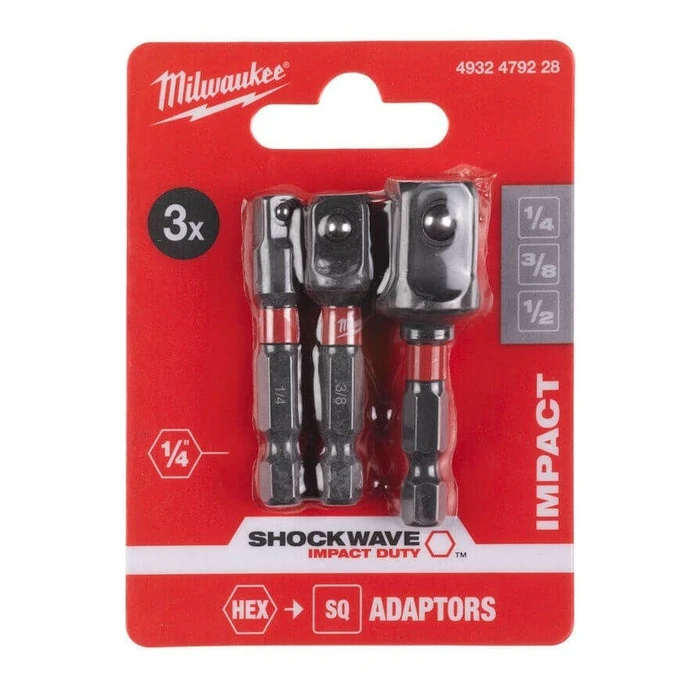 Milwaukee Αντάπτορες HEX Σετ 3τμχ - 4932479228
