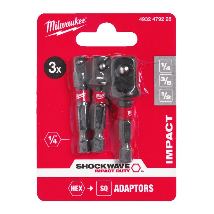 Milwaukee Αντάπτορες HEX Σετ 3τμχ - 4932479228
