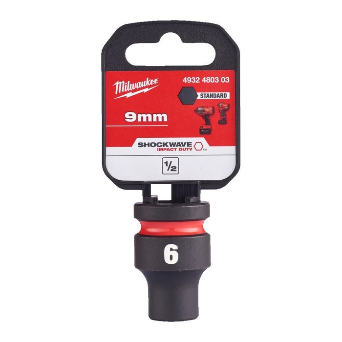 Milwaukee Shockwave Καρυδάκι Αέρος Εξάγωνο 9mm με Καρέ 1/2"