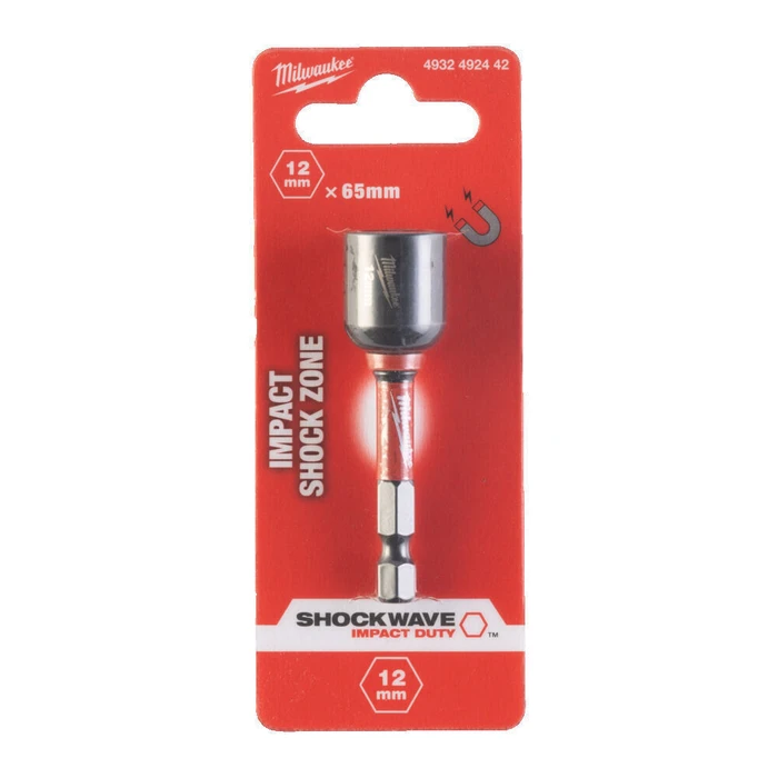 Milwaukee Shockwave Magnetic Hex Nut Driver, 12 mm, MPN 4932492442