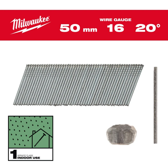 Milwaukee 16x50mm Nails / Pins - 2000 pcs (MPN 4932492585)