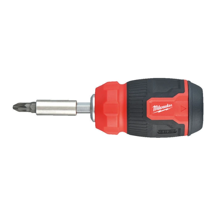 Milwaukee Stubby (Nano) Screwdriver with Bit Storage (PH1, PH2, PZ1, PZ2, T15, SL 0.6×4.5, SL 1.2×6.5) - 4932492807