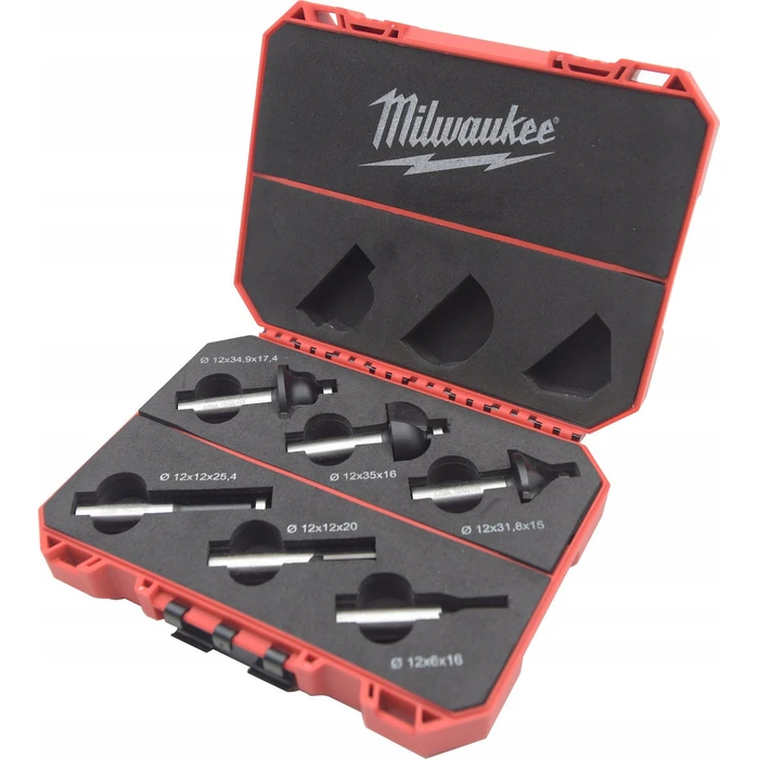 Φρέζες ξύλου Milwaukee 12 mm, σετ 6 τεμαχίων