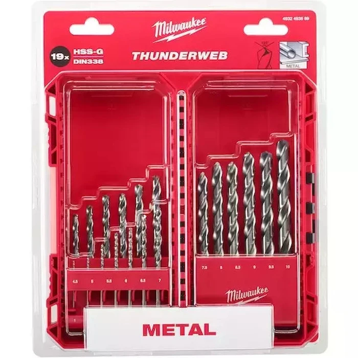 Milwaukee Shockwave Σετ 19 Τρυπάνια (4932493869)