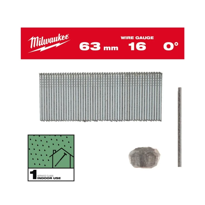 Milwaukee Finish Nails M18 FN16GS 63mm 2500 pcs (MPN 4932498317)