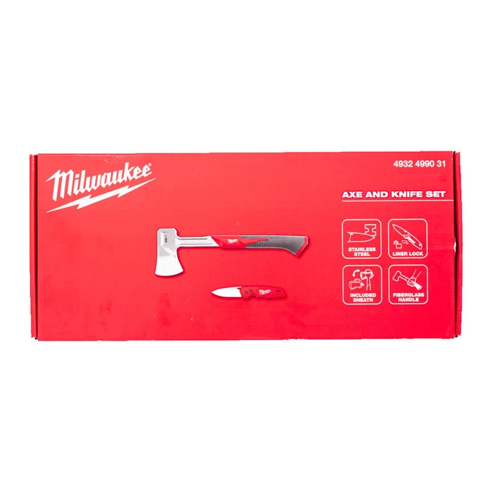 Σετ Τσεκούρι 40 cm + Αναδιπλούμενο Μαχαίρι Fastback Milwaukee
