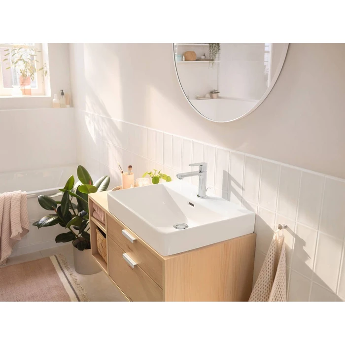 Hansgrohe Rebris S Μίκτης Νιπτήρα 110 mm με σετ ράβδου έλξης και σετ αποχέτευσης (Zugstangen-Ablaufgarnitur)