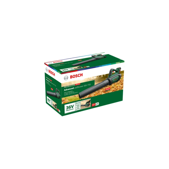 Bosch AdvancedLeafBlower 36V-750 Φυσητήρας Μπαταρίας (πράσινο/μαύρο, Li‑Ion 2,0Ah, POWER FOR ALL)