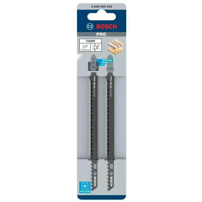 Bosch T-shank Saw Blade Wood Precise T344dp 152 mm - 2 pcs