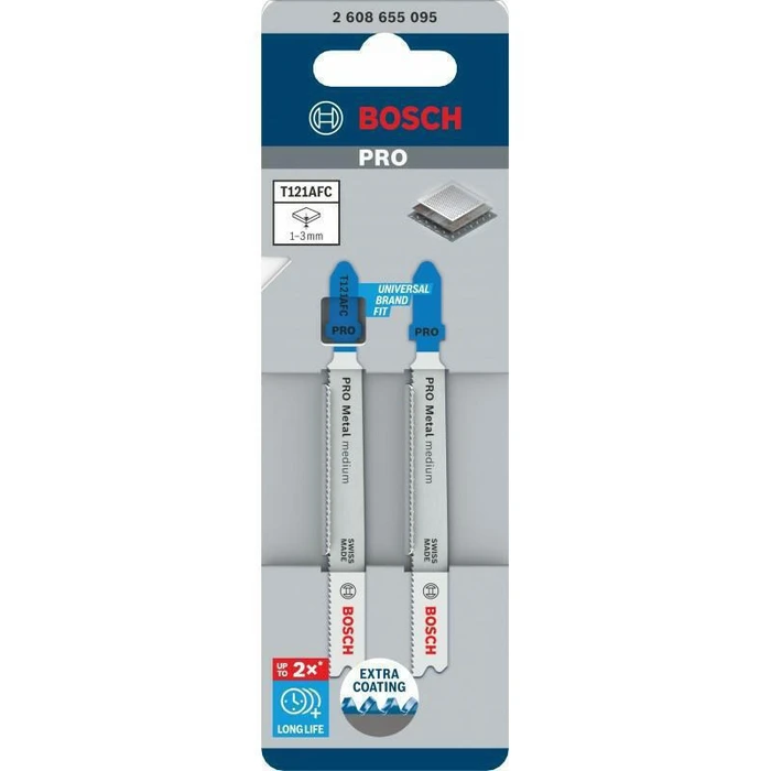 Λεπίδες πριονιού Bosch T-shank για μέταλλο T121AFC 92 mm - 2 τεμάχια
