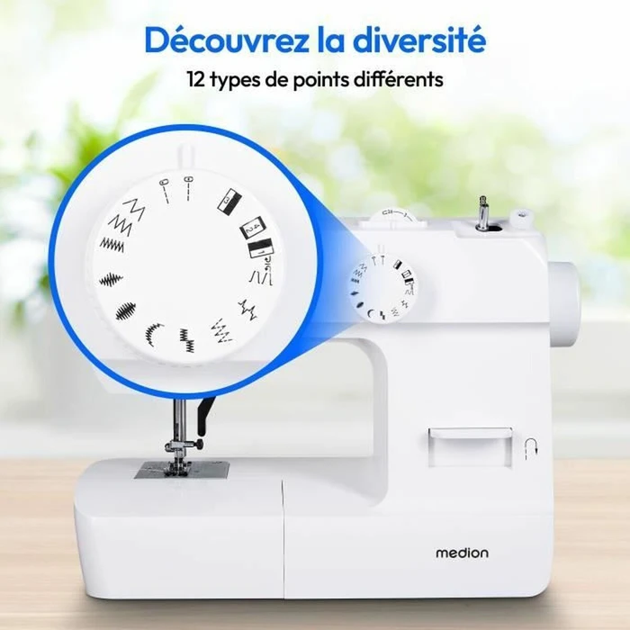 Medion LIFE MD11179 Sewing Machine SM70, white