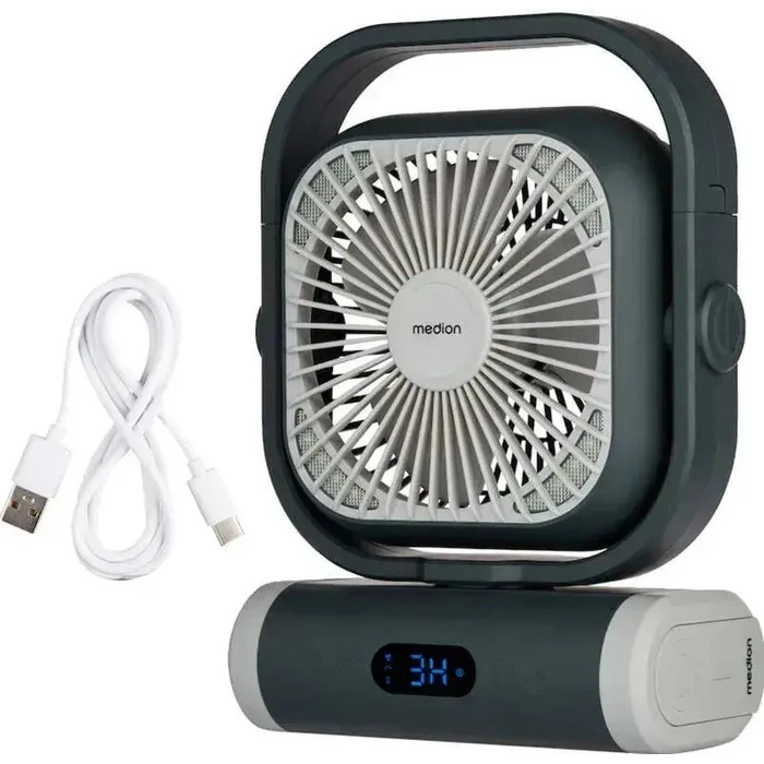 Medion LIFE Camping Fan E10 TF (MD 12065) grey/white