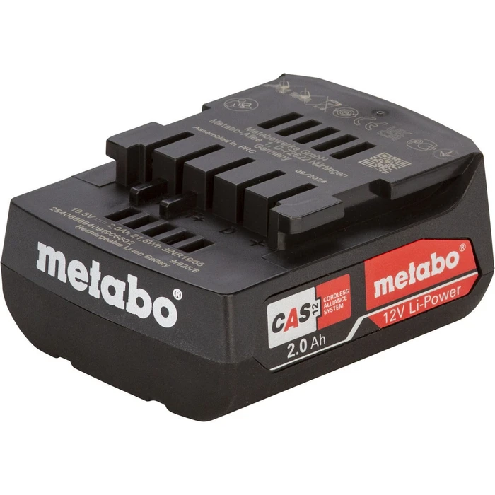Επαναφορτιζόμενες μπαταρίες εργαλείων Metabo 12V 2,0Ah Li-Power Akku-Pack