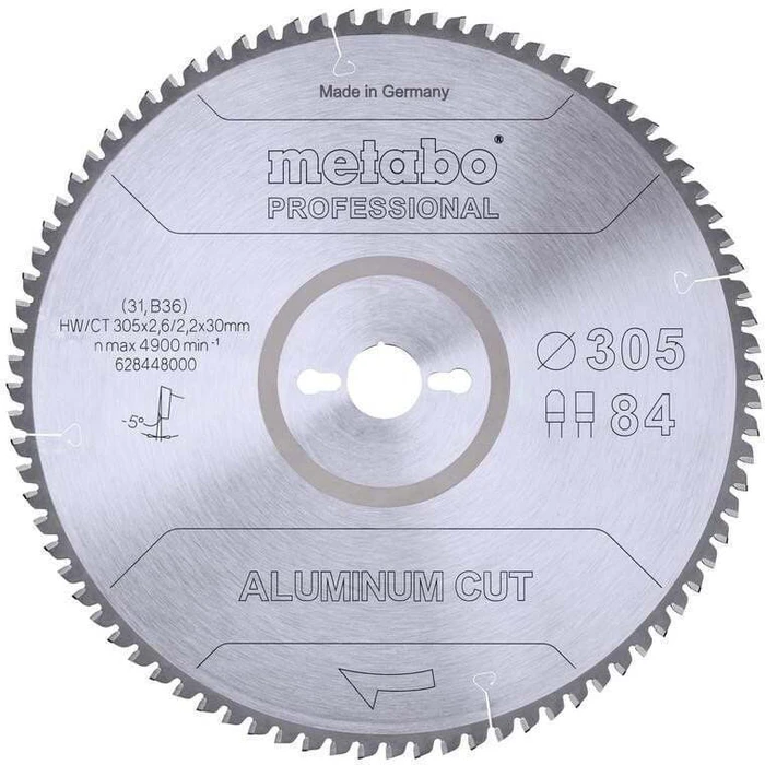 Metabo Δίσκος Κοπής Ξύλου 305 mm (628448000)