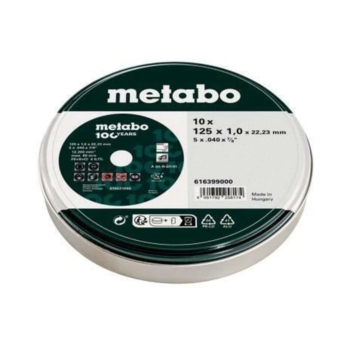 Metabo Metal Cutting Disc 125mm 10pcs (616399000)